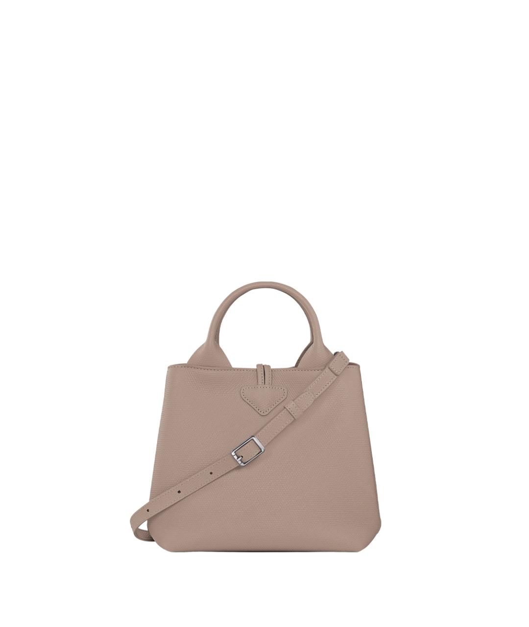 LONGCHAMP Бежевая кожаная сумка тоут, фото 2