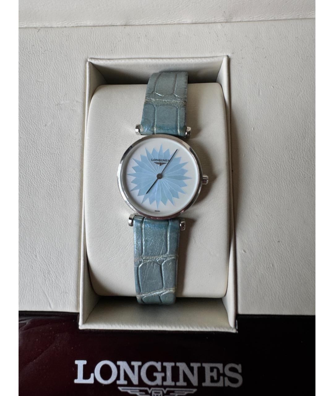 LONGINES Голубые металлические часы, фото 8