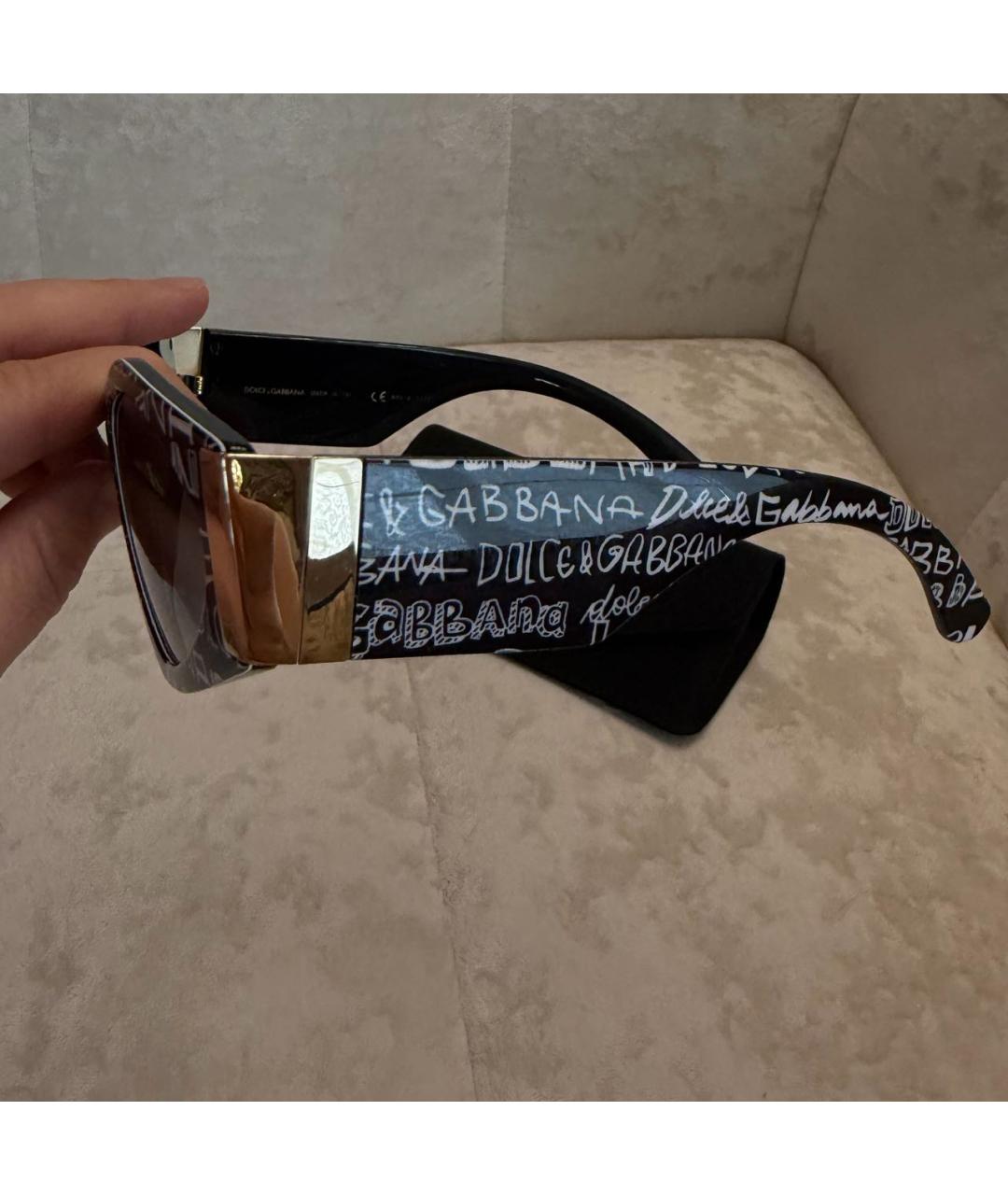 DOLCE&GABBANA Черные пластиковые солнцезащитные очки, фото 3