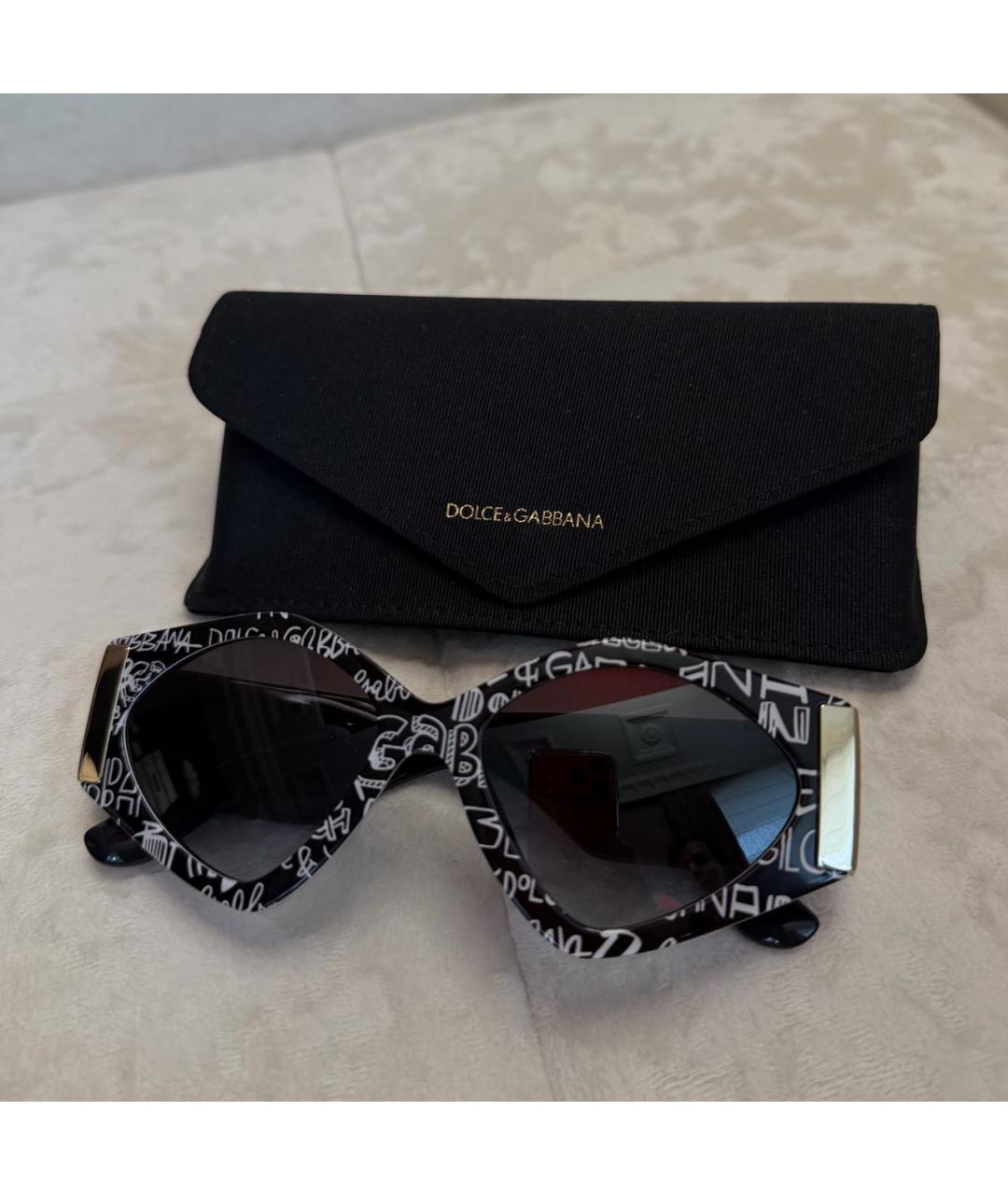 DOLCE&GABBANA Черные пластиковые солнцезащитные очки, фото 5