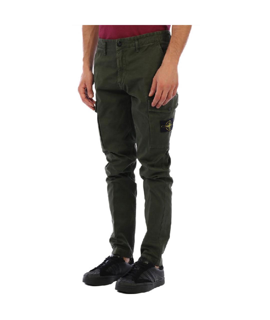 STONE ISLAND Хаки повседневные брюки, фото 5