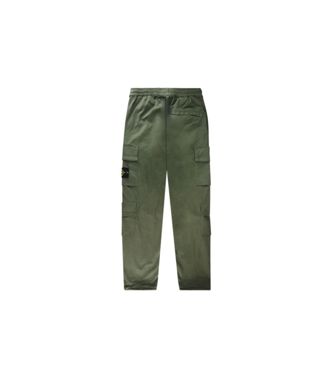 STONE ISLAND Зеленые классические брюки, фото 2