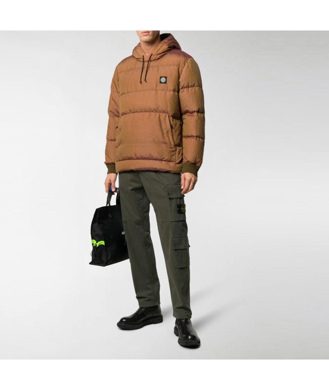 STONE ISLAND Зеленые классические брюки, фото 3