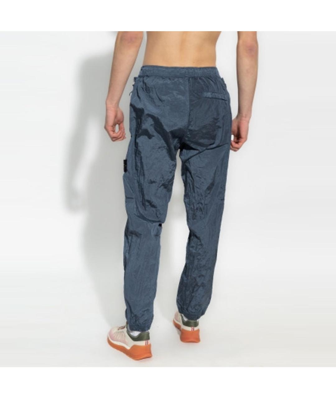 STONE ISLAND Синие повседневные брюки, фото 3