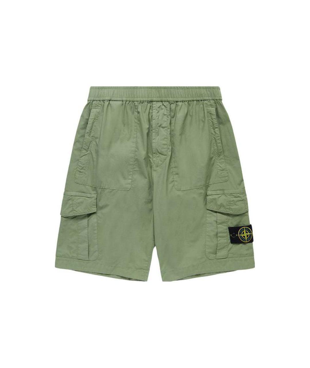 STONE ISLAND Зеленые шорты, фото 1