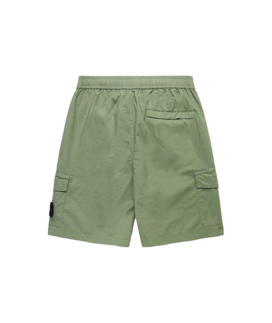 STONE ISLAND Зеленые шорты, фото 2