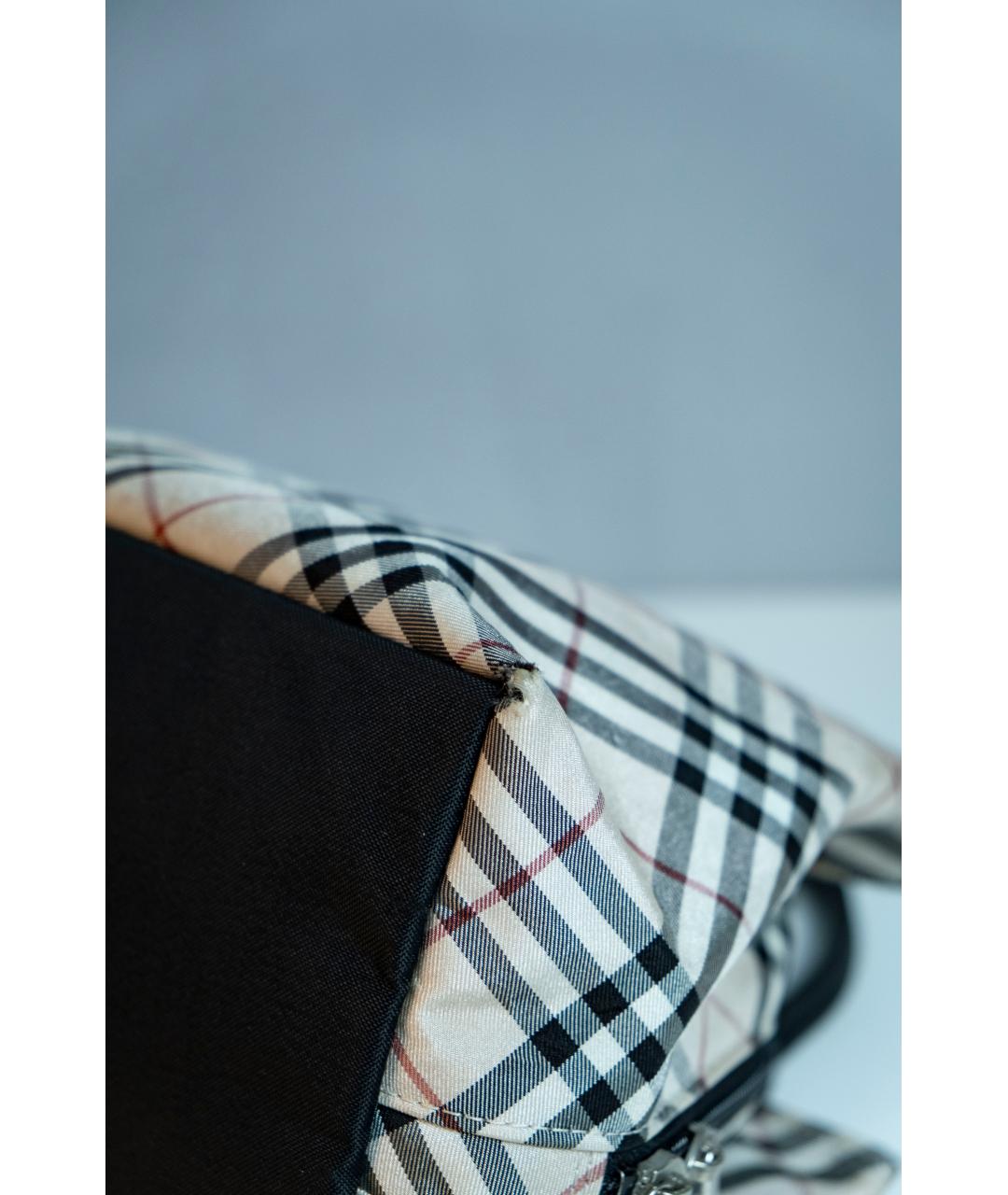 BURBERRY Бежевая синтетическая сумка с короткими ручками, фото 8