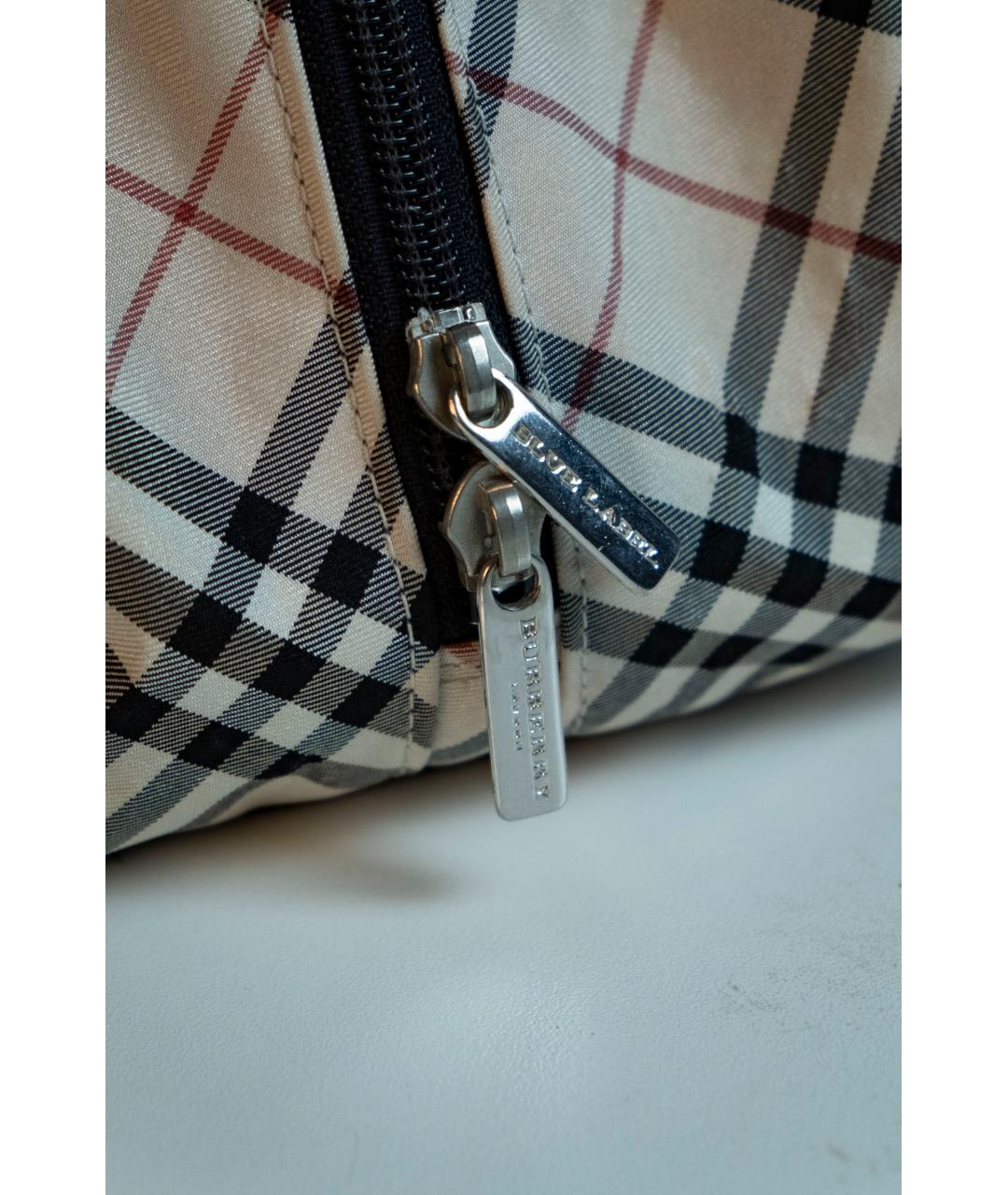 BURBERRY Бежевая синтетическая сумка с короткими ручками, фото 4