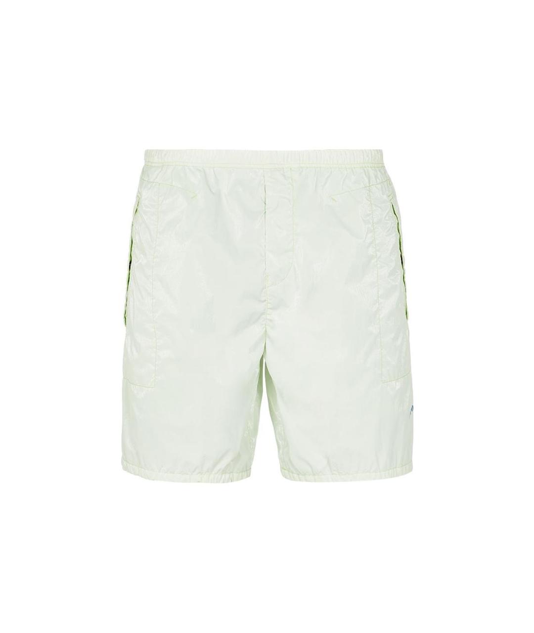 STONE ISLAND Салатовые хлопковые шорты, фото 1