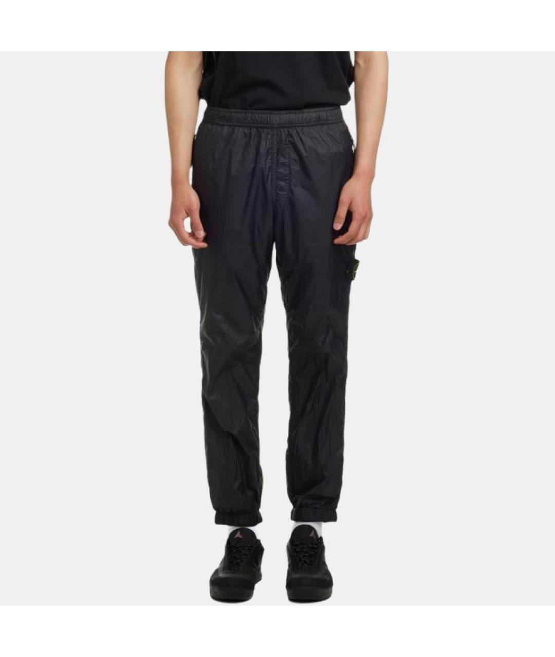 STONE ISLAND Черные повседневные брюки, фото 4