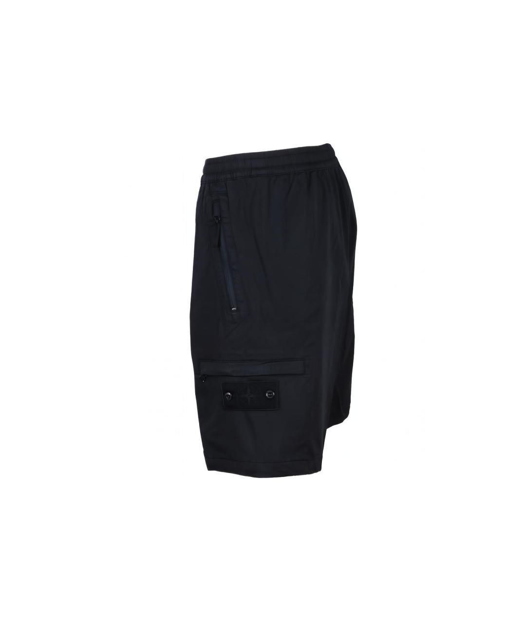 STONE ISLAND Черные шорты, фото 3