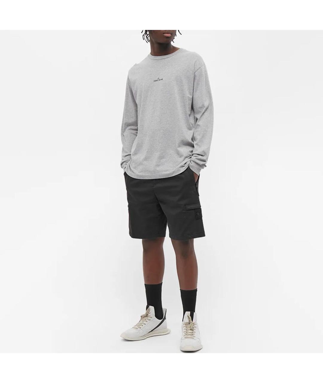 STONE ISLAND Черные шорты, фото 4