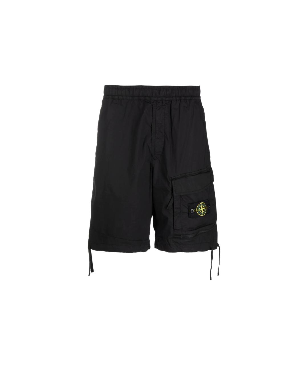 STONE ISLAND Черные шорты, фото 1