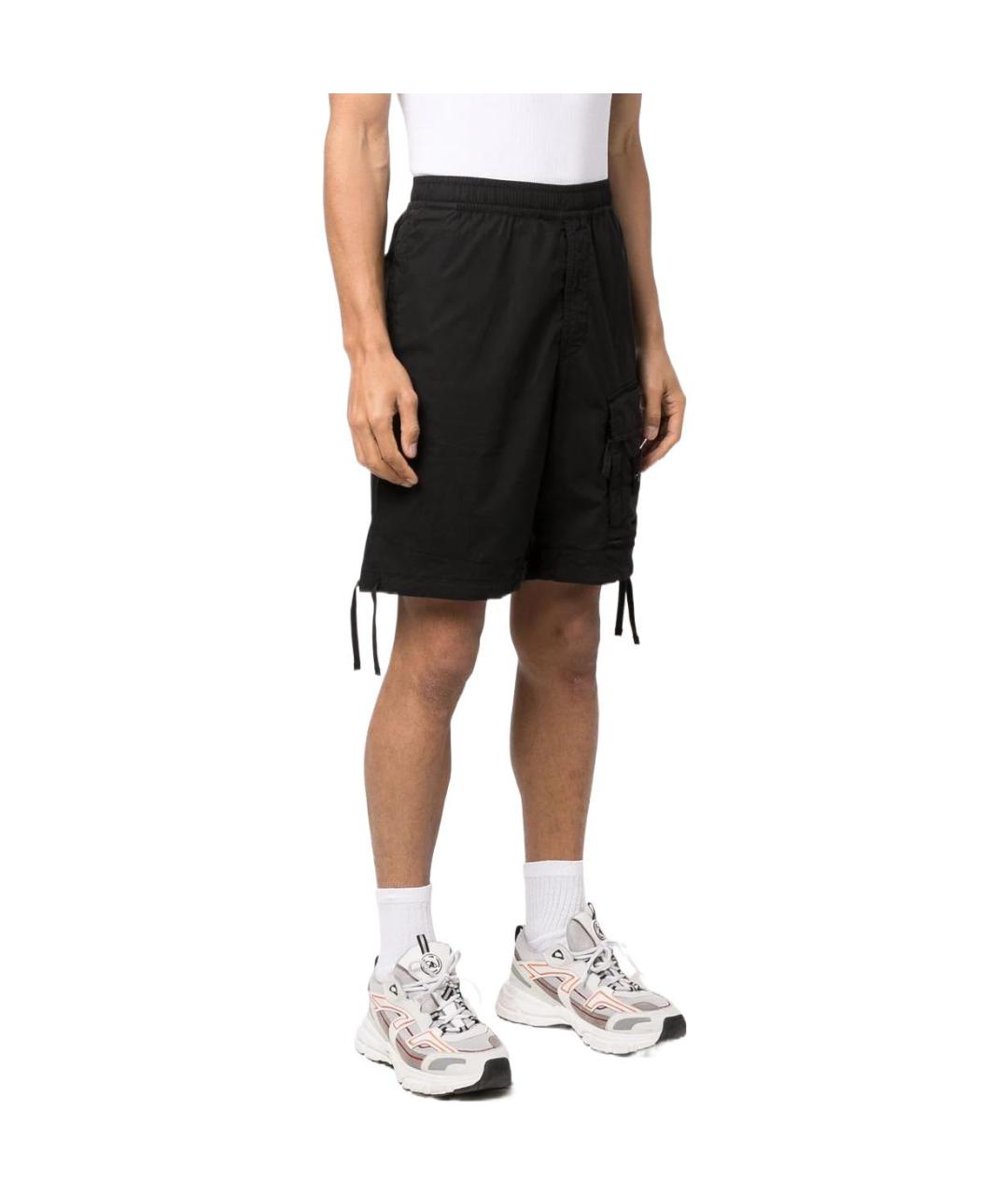 STONE ISLAND Черные шорты, фото 3