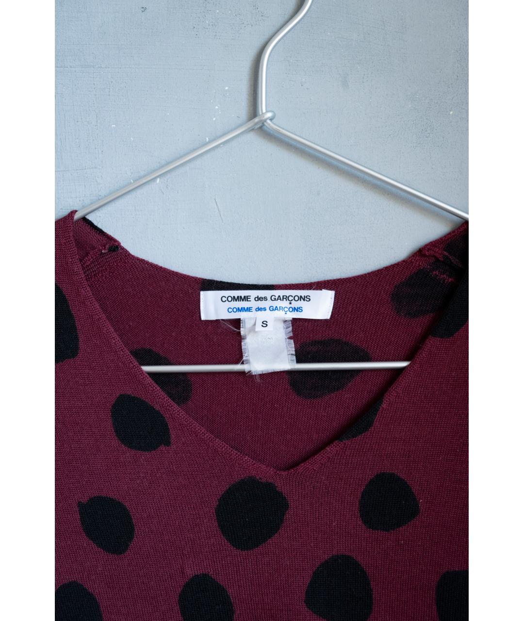 COMME DES GARÇONS Бордовый шерстяной джемпер / свитер, фото 2