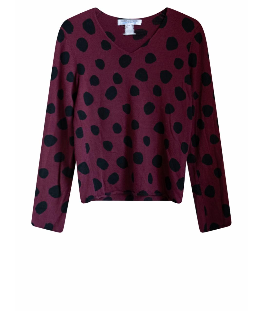 COMME DES GARÇONS Бордовый шерстяной джемпер / свитер, фото 1