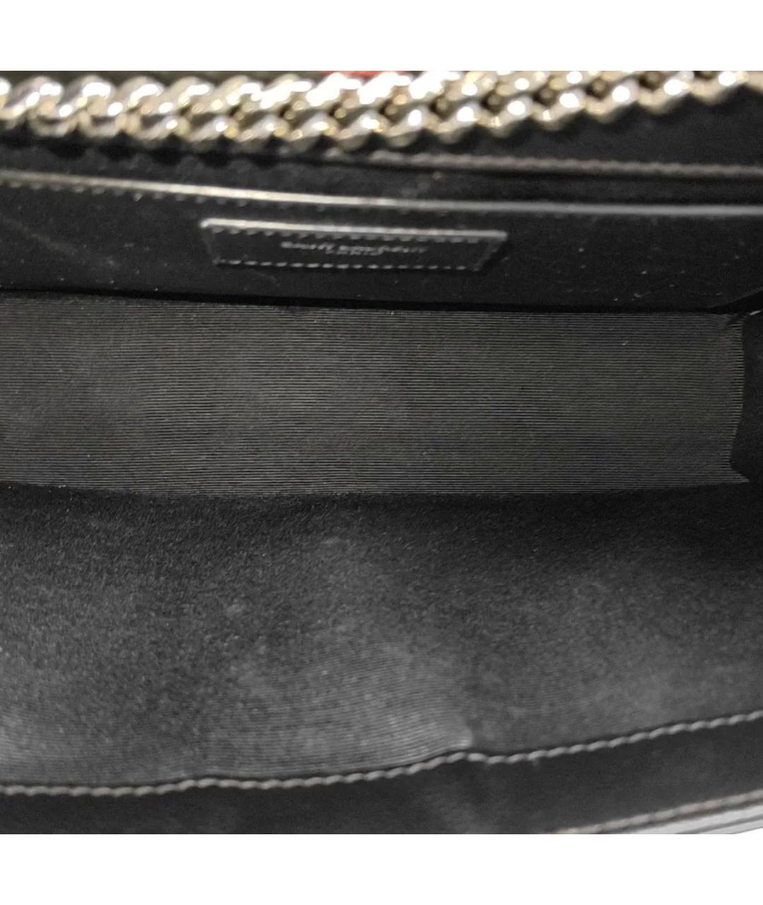 SAINT LAURENT Черная кожаная сумка через плечо, фото 6