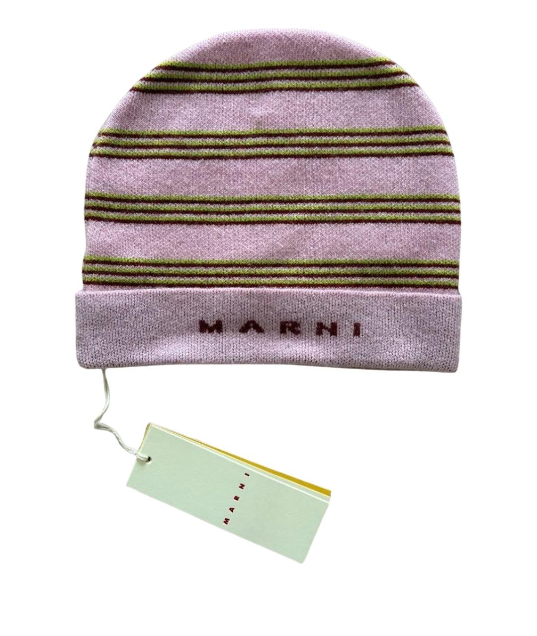 MARNI Розовая шерстяная шапка, фото 1