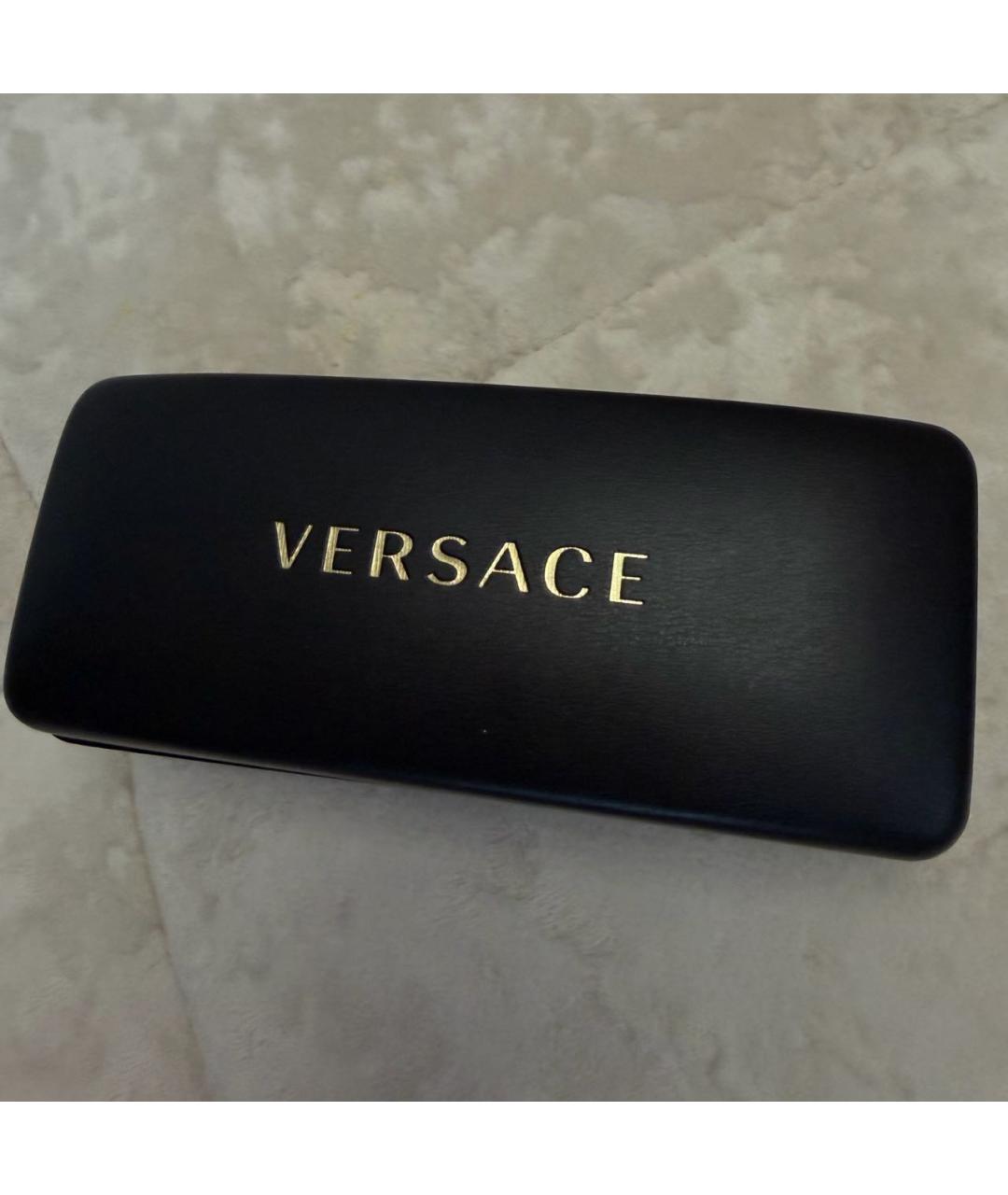 VERSACE Черные пластиковые солнцезащитные очки, фото 4