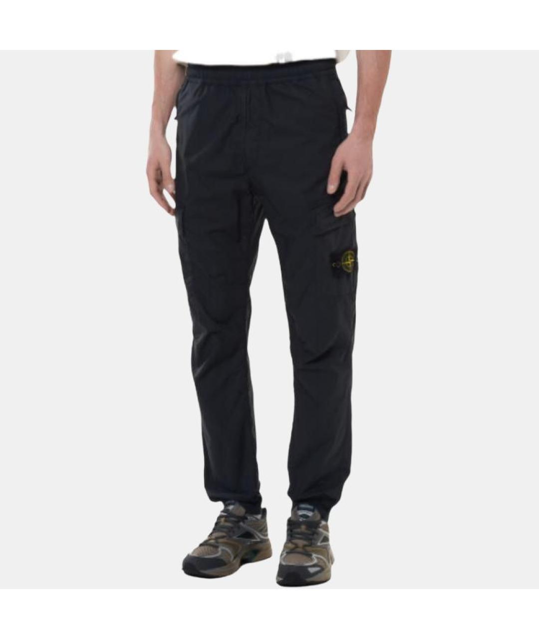 STONE ISLAND Черные повседневные брюки, фото 5