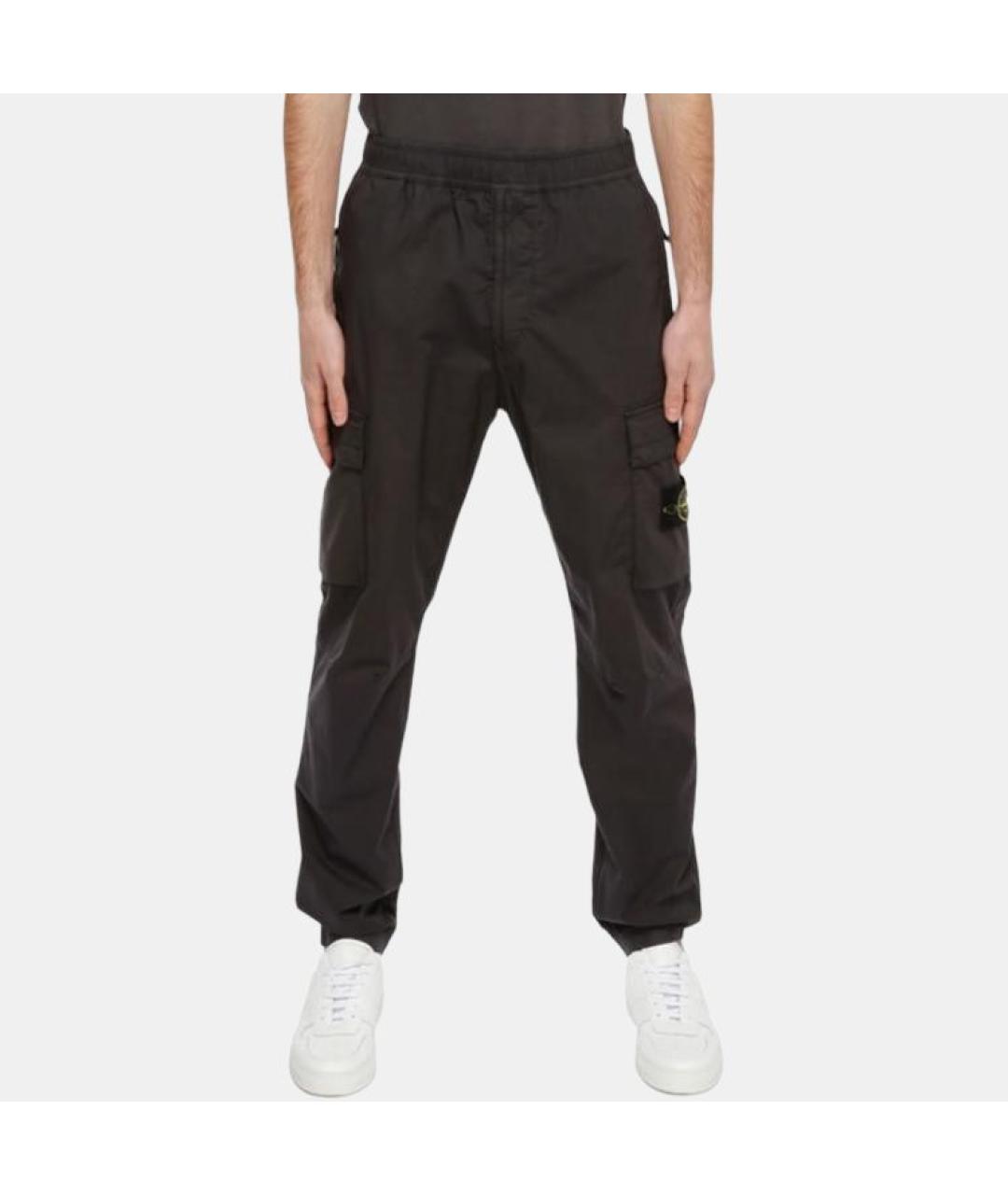 STONE ISLAND Черные повседневные брюки, фото 2
