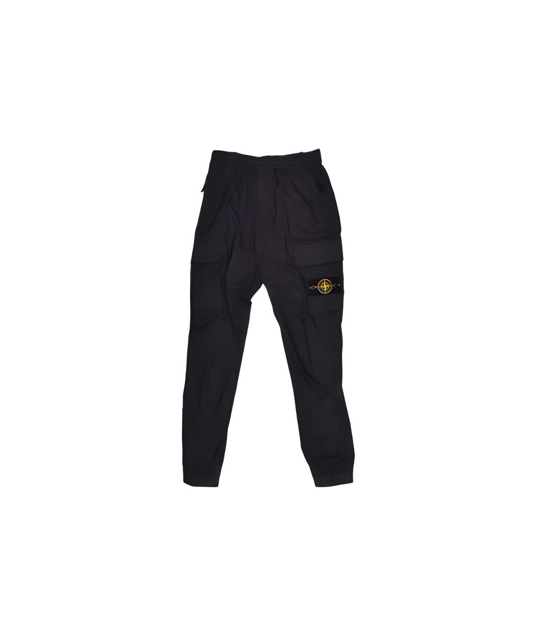 STONE ISLAND Черные повседневные брюки, фото 6