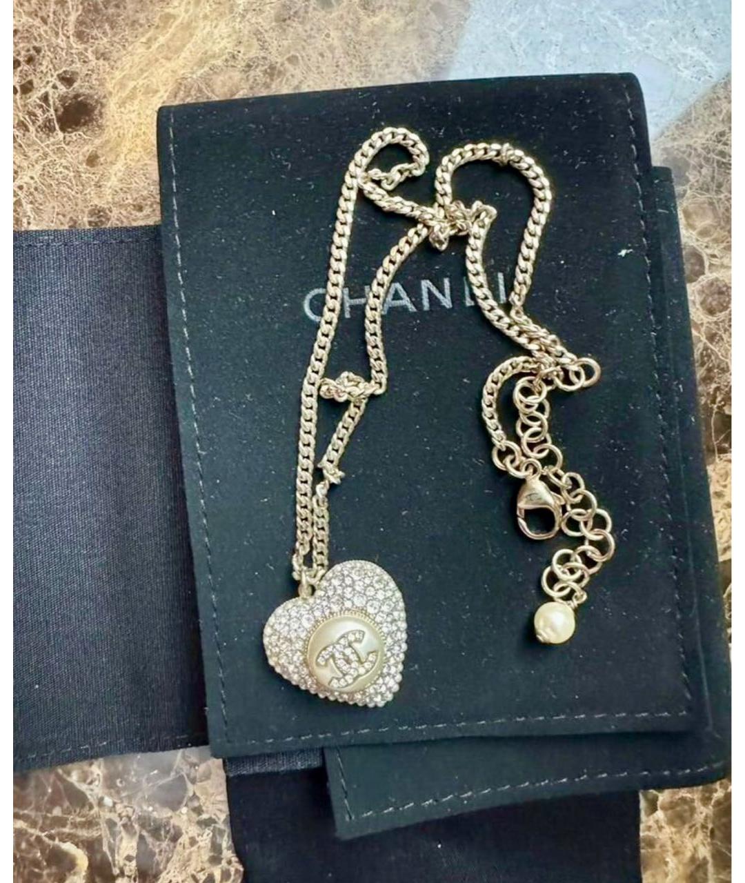 CHANEL Золотая металлическая подвеска, фото 4