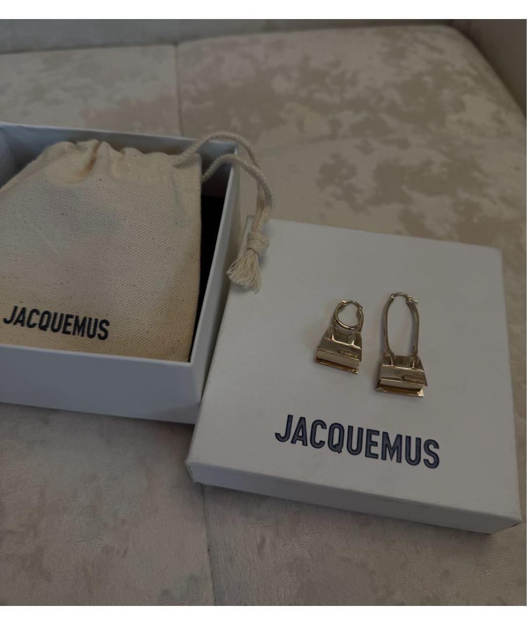 JACQUEMUS Серебряные металлические серьги, фото 3