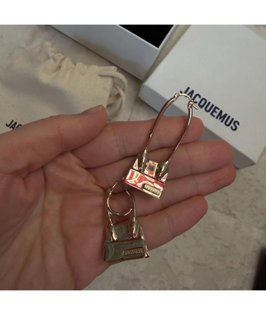 JACQUEMUS Серебряные металлические серьги, фото 4