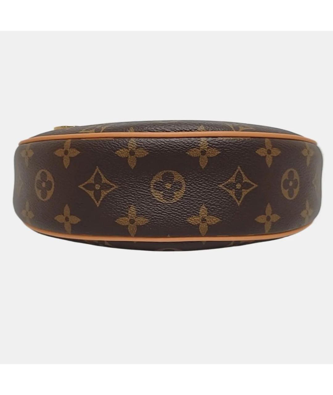 LOUIS VUITTON Коричневая кожаная сумка через плечо, фото 4