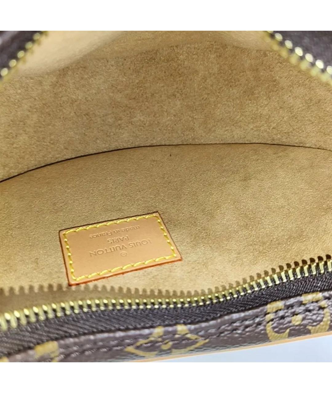 LOUIS VUITTON Коричневая кожаная сумка через плечо, фото 5