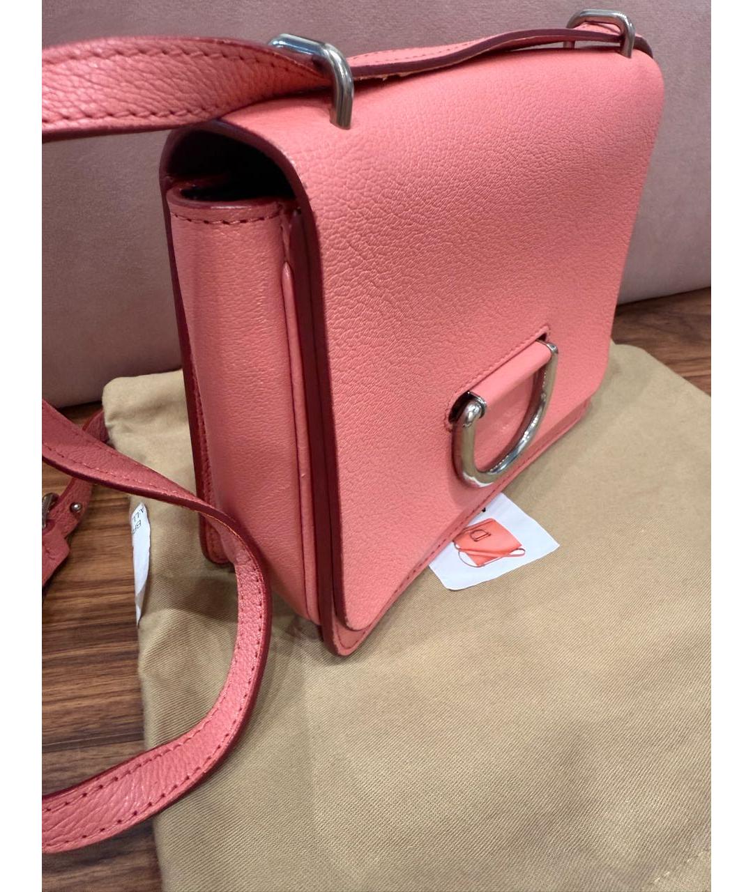 BURBERRY Розовая кожаная сумка через плечо, фото 2