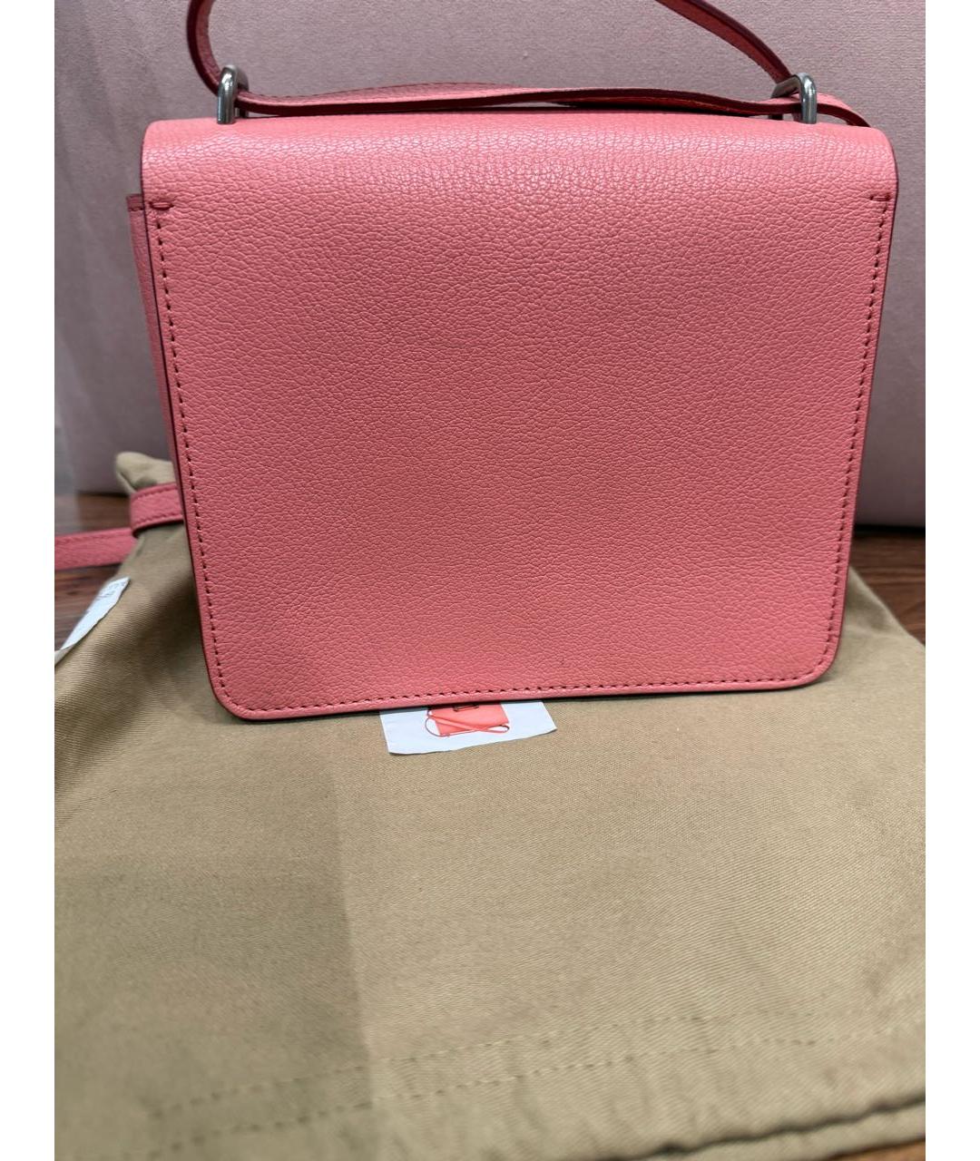BURBERRY Розовая кожаная сумка через плечо, фото 3