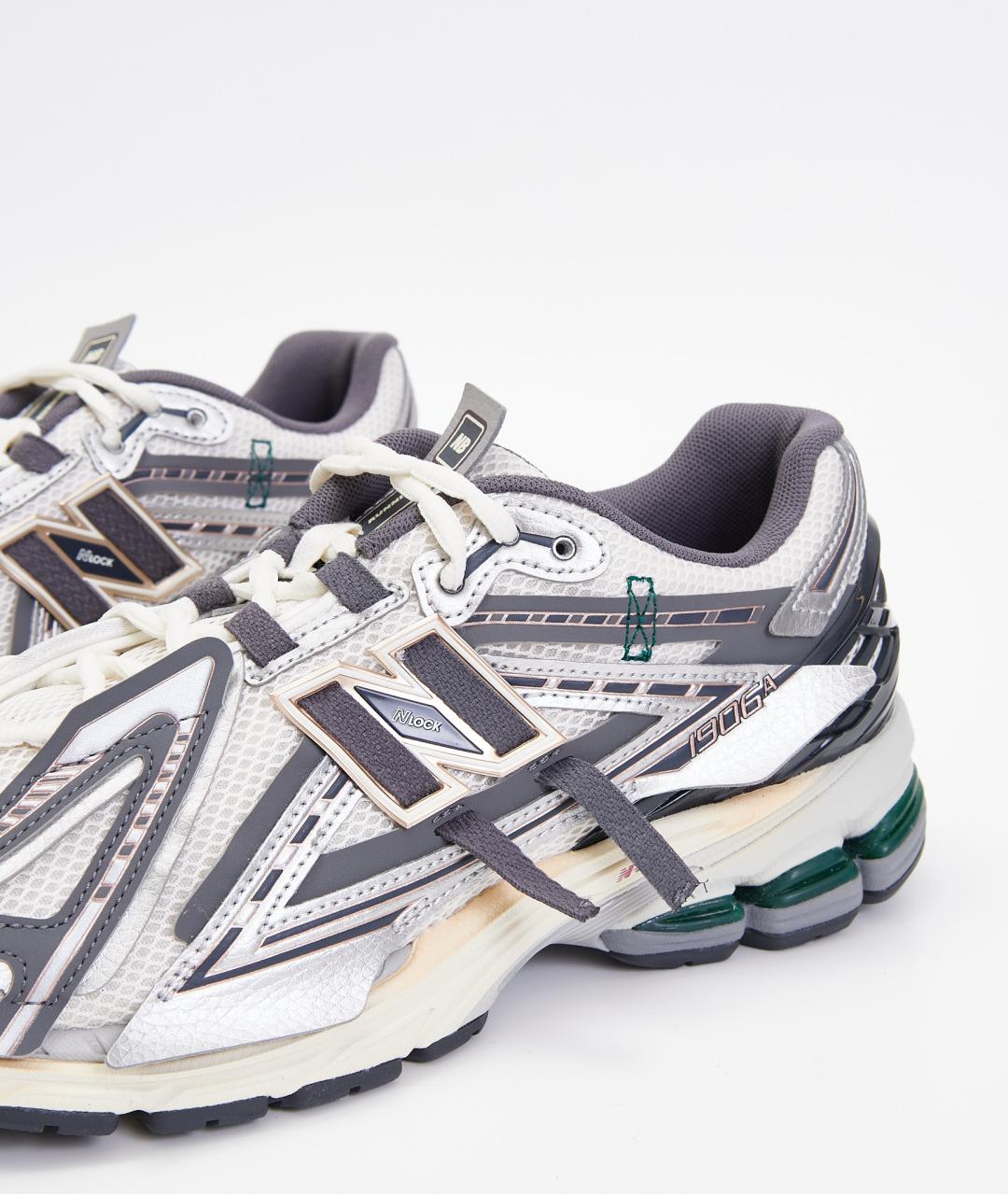 NEW BALANCE Серые текстильные низкие кроссовки / кеды, фото 5