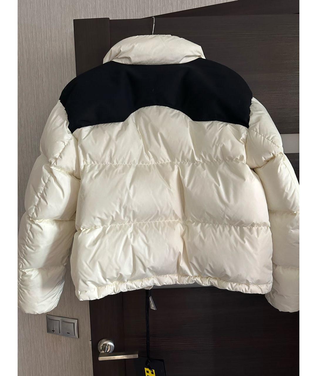 MONCLER Белый полиэстеровый пуховик, фото 2