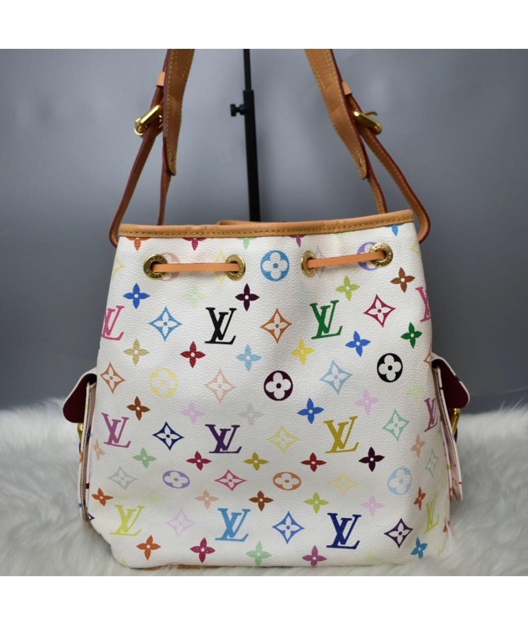 LOUIS VUITTON Белая кожаная сумка тоут, фото 2