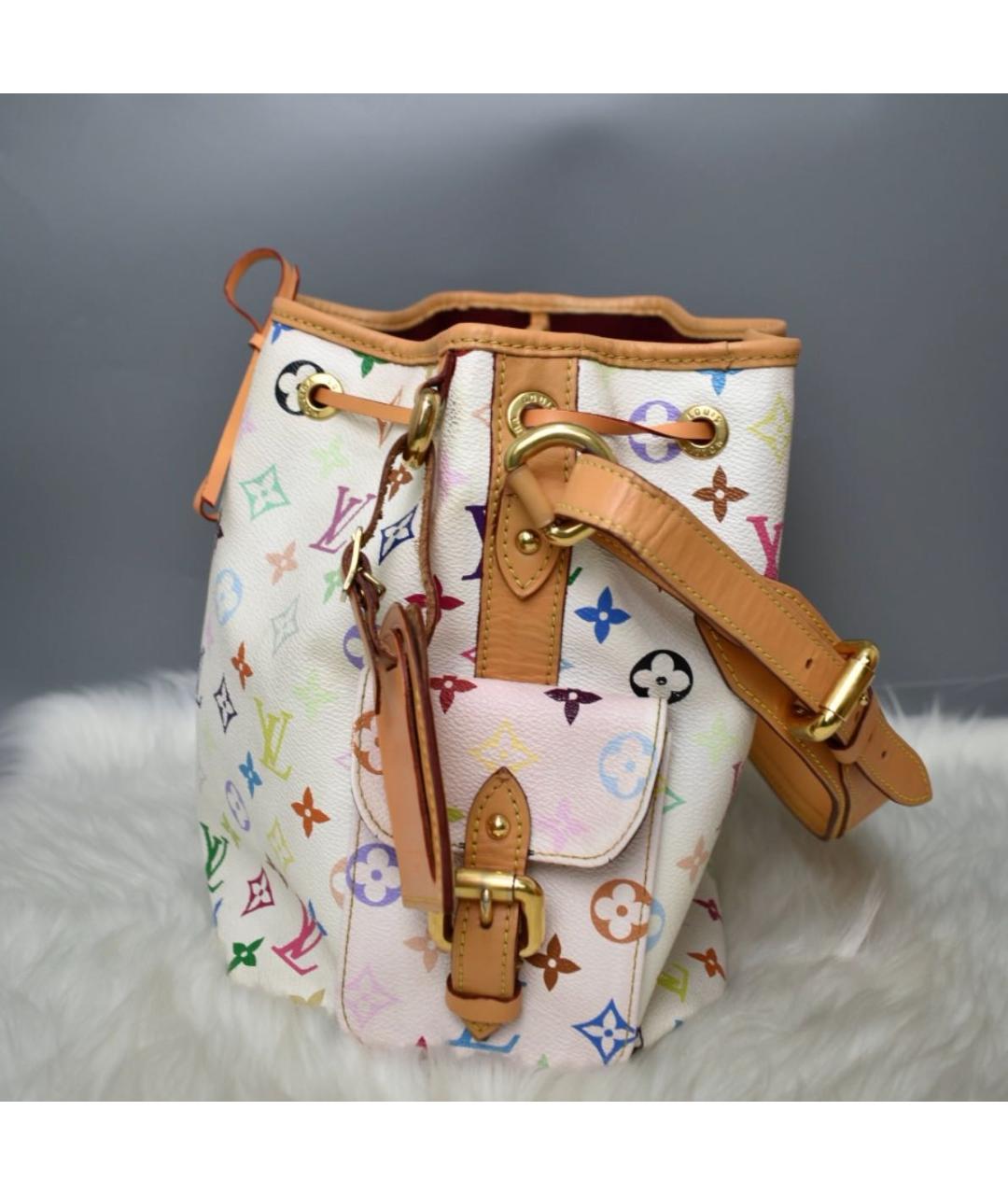 LOUIS VUITTON Белая кожаная сумка тоут, фото 4