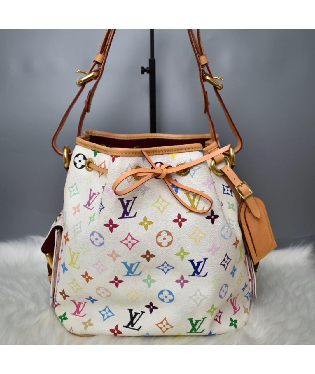 LOUIS VUITTON Белая кожаная сумка тоут, фото 8