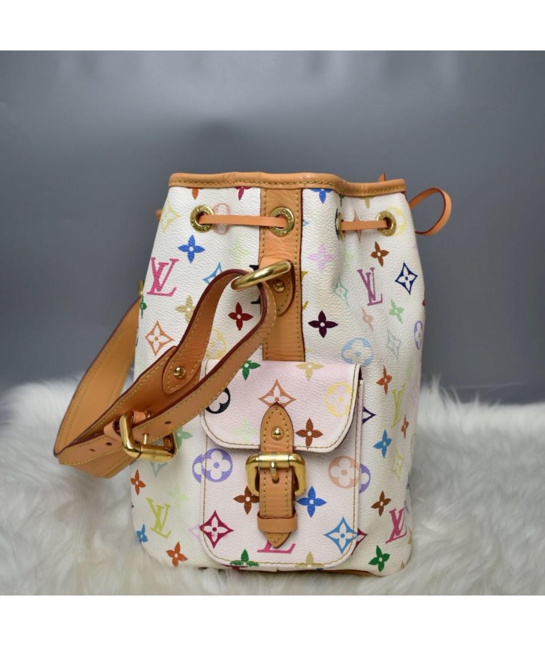 LOUIS VUITTON Белая кожаная сумка тоут, фото 3