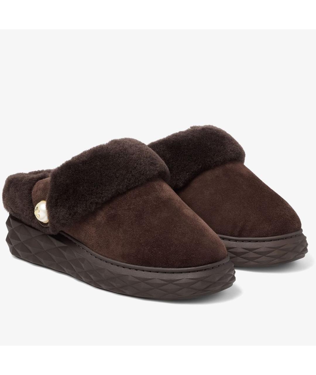 JIMMY CHOO Коричневые кожаные мюли, фото 2