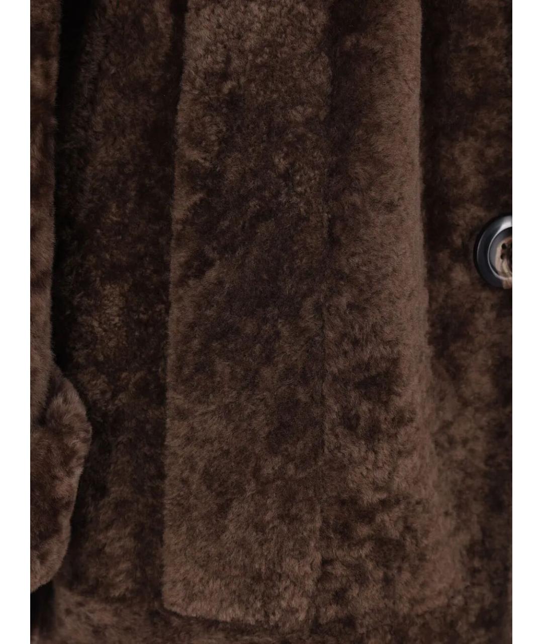 BLANCHA Коричневая меховая шуба, фото 4