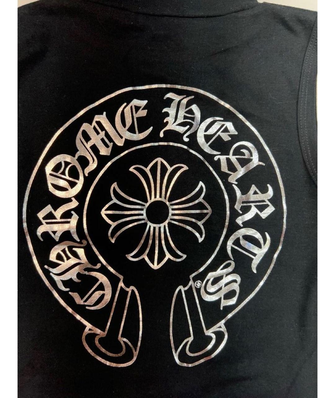CHROME HEARTS Черная хлопковая майка, фото 3
