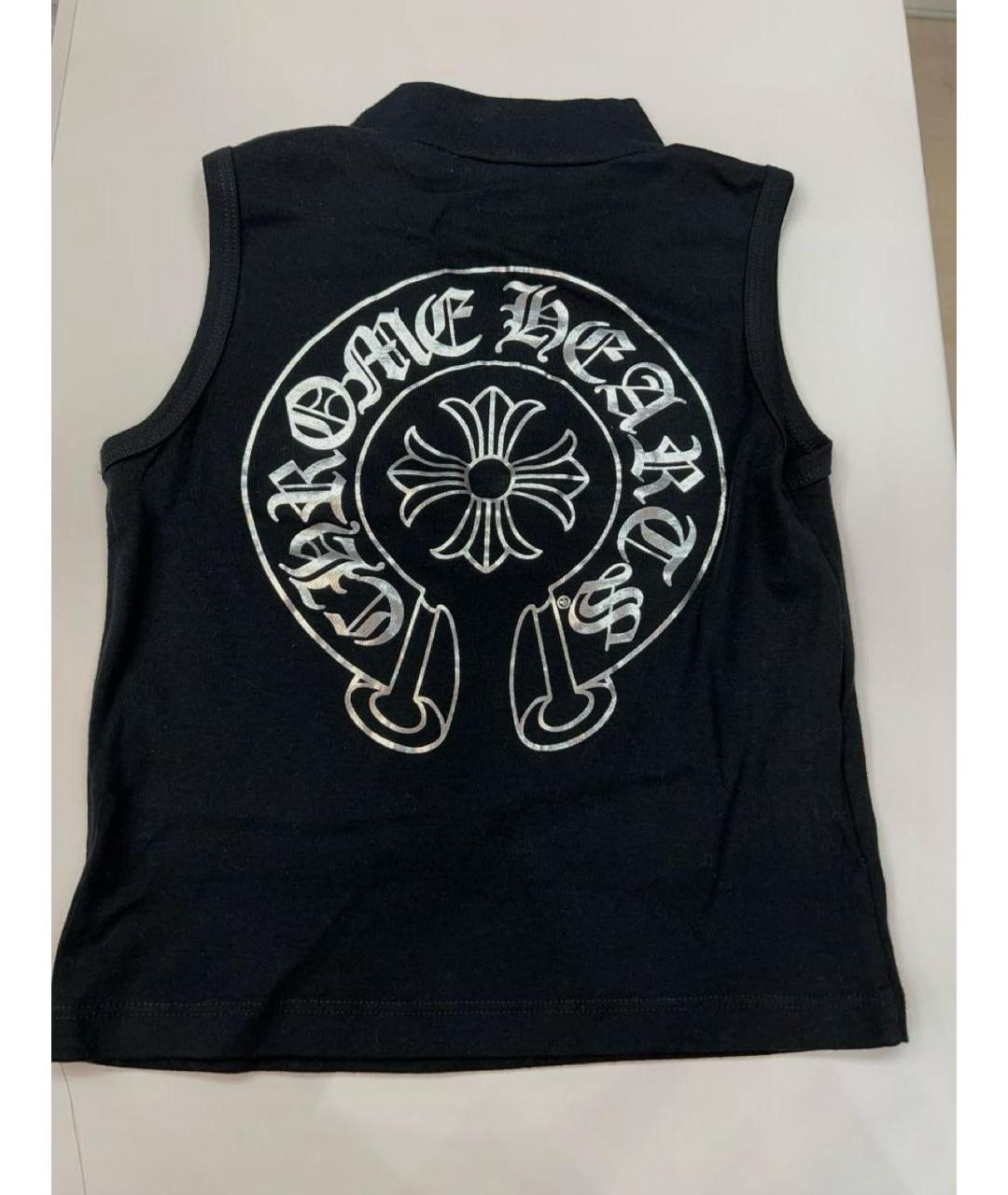 CHROME HEARTS Черная хлопковая майка, фото 2
