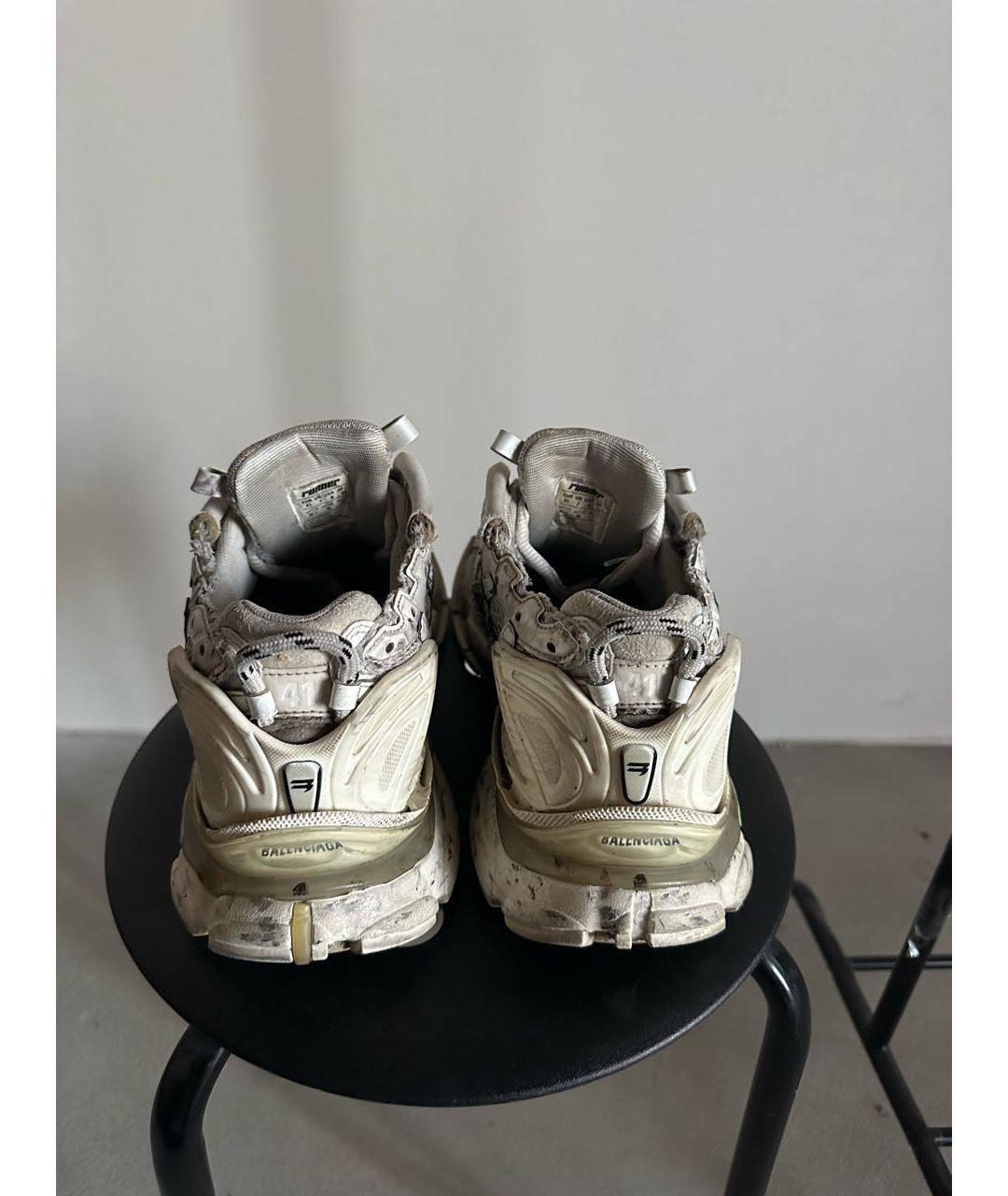 BALENCIAGA Белые низкие кроссовки / кеды, фото 4