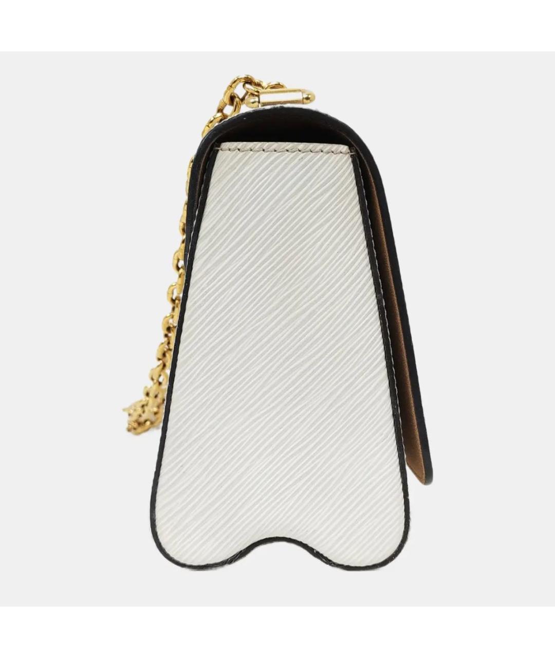 LOUIS VUITTON Белая кожаная сумка через плечо, фото 3