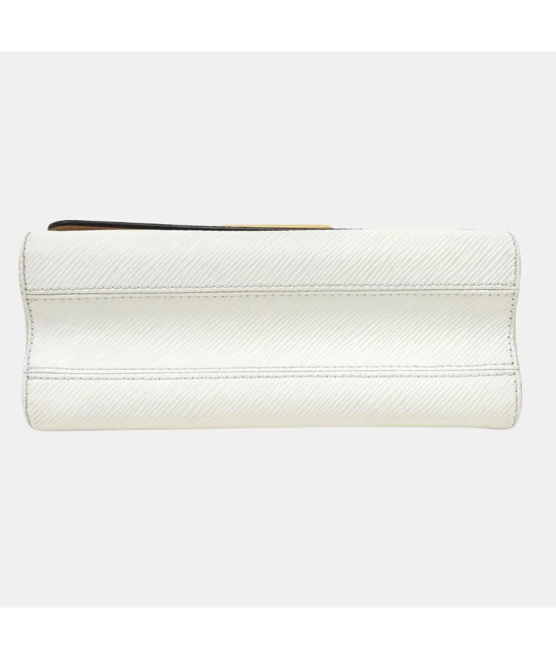 LOUIS VUITTON Белая кожаная сумка через плечо, фото 5