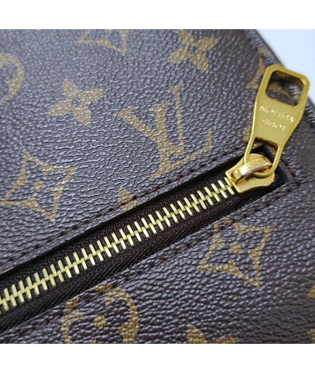 LOUIS VUITTON Коричневая кожаная сумка через плечо, фото 8