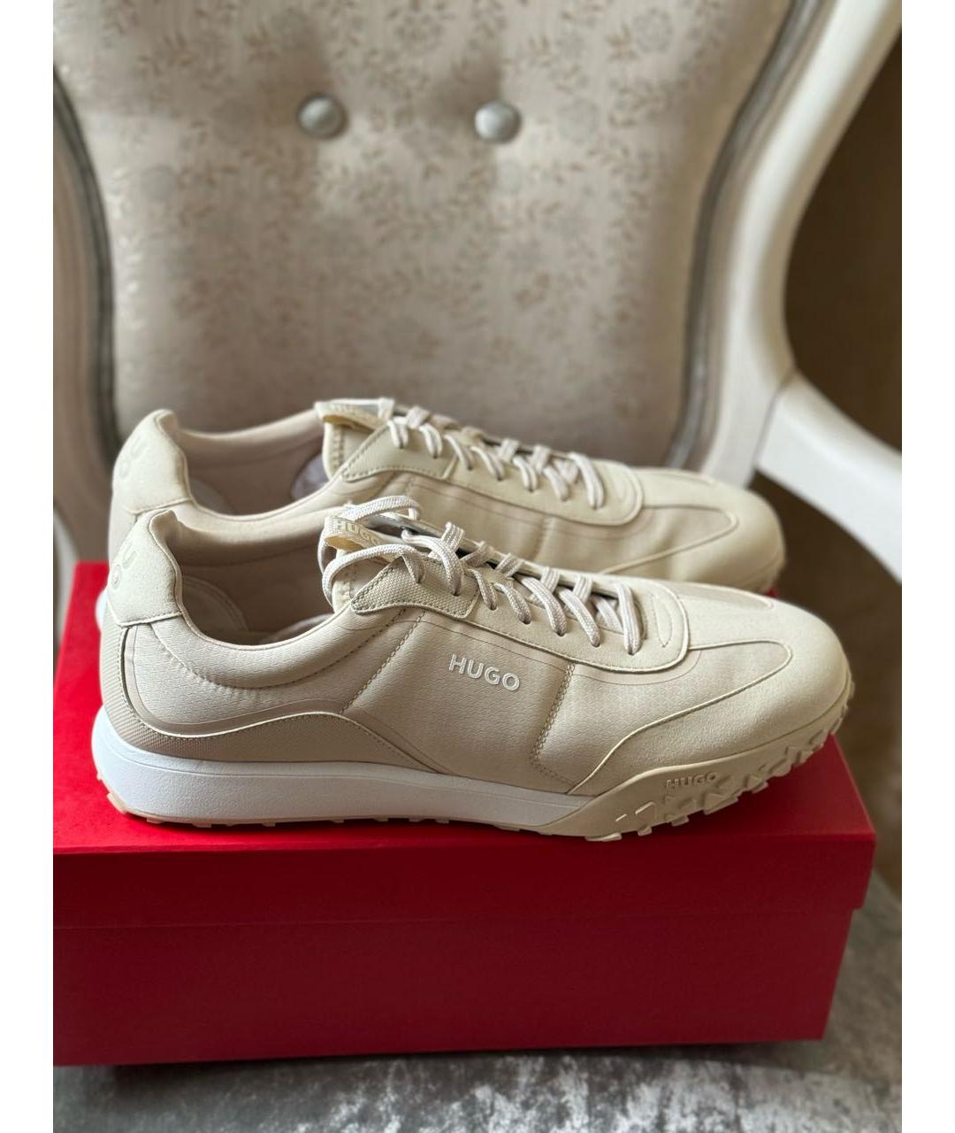 HUGO Бежевые низкие кроссовки / кеды, фото 9