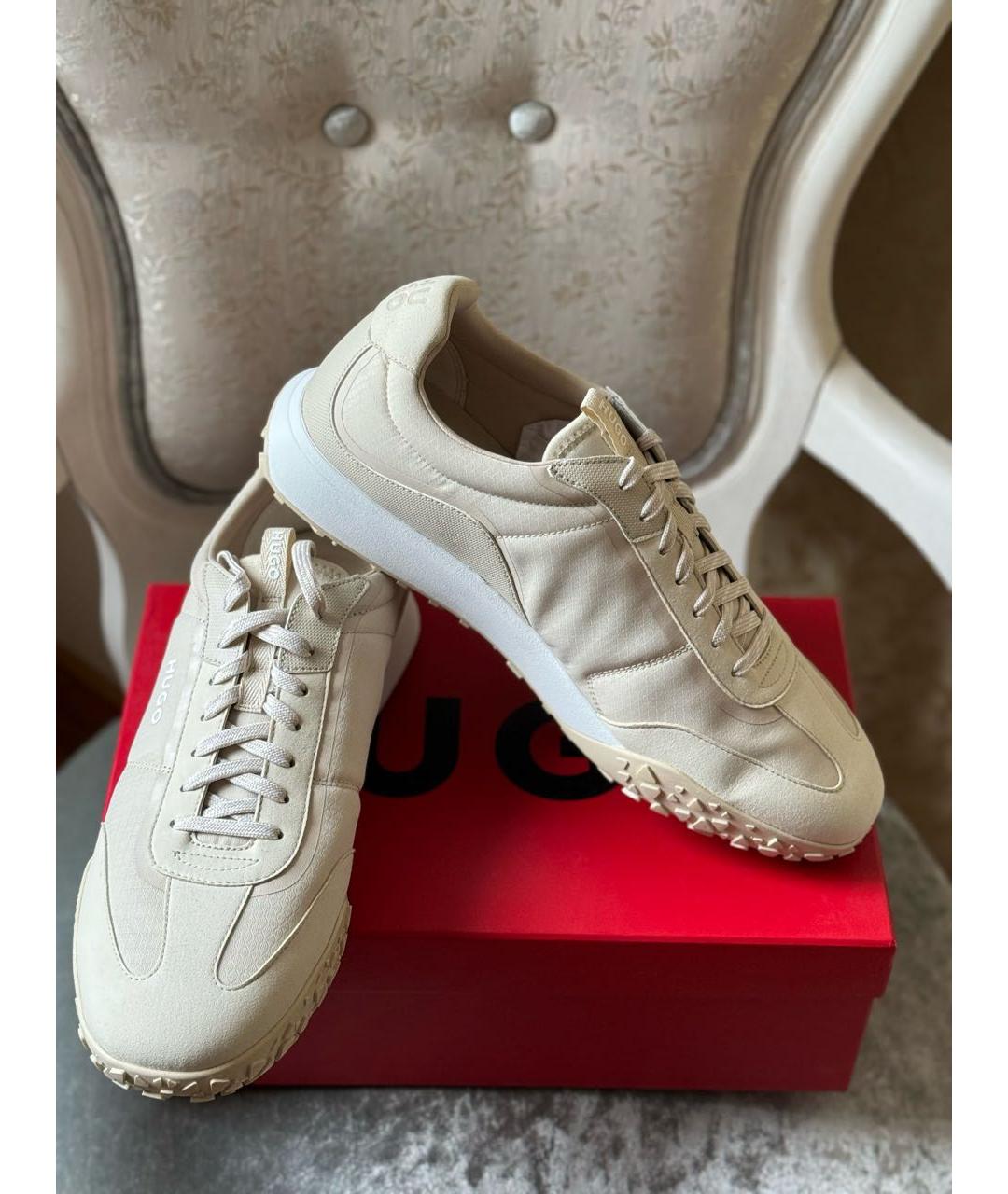 HUGO Бежевые низкие кроссовки / кеды, фото 6