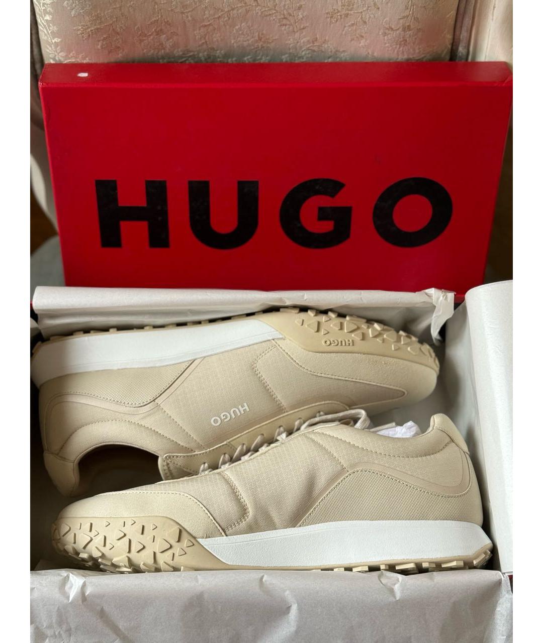HUGO Бежевые низкие кроссовки / кеды, фото 8